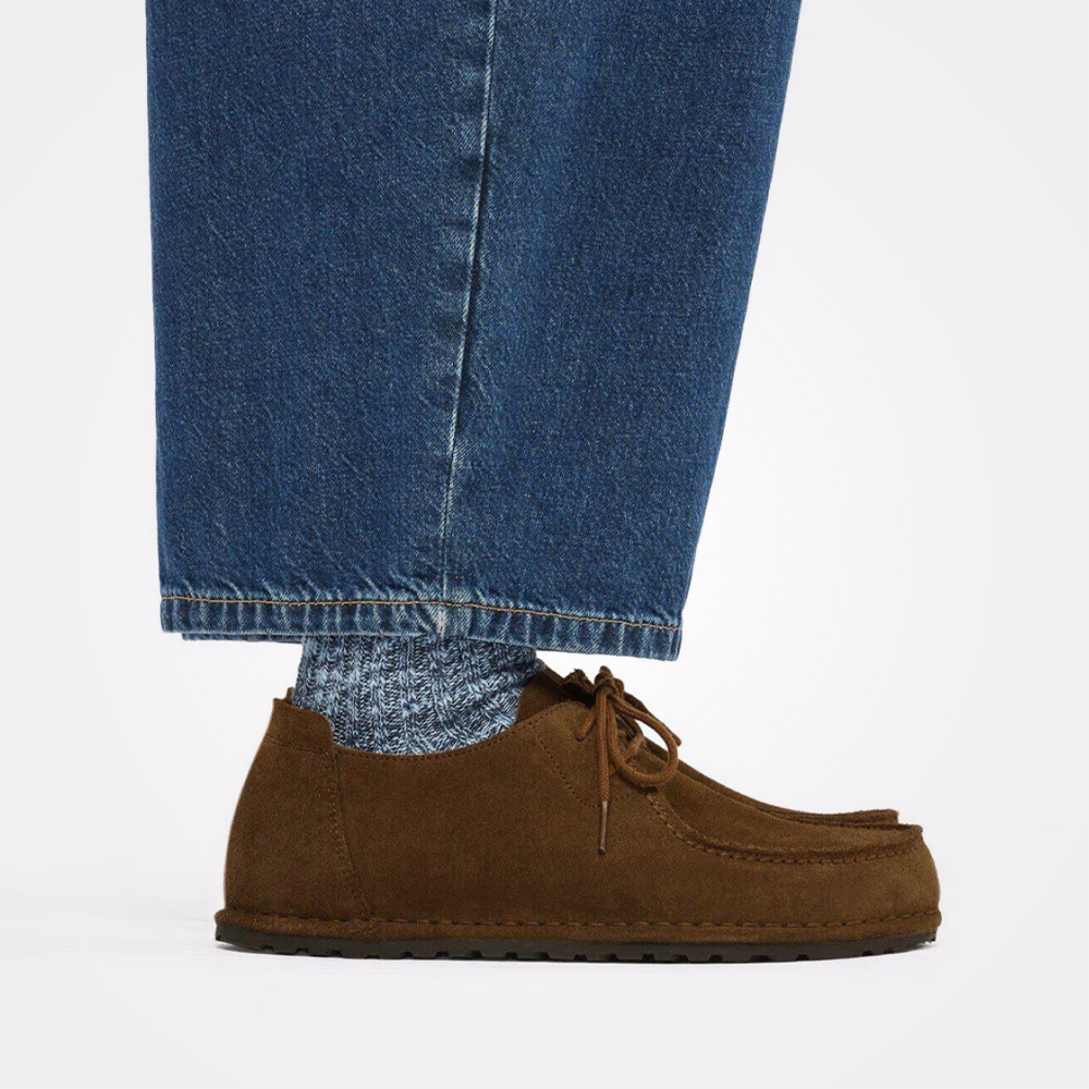 Birkenstock Brown Utti Lace Leather Shoes – Muške cipele, fotografija 1