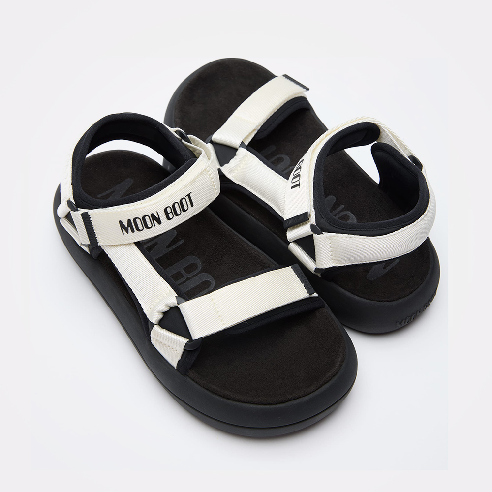 Moon Boot Super Sandal Black & White – Ženske sandale, fotografija 3