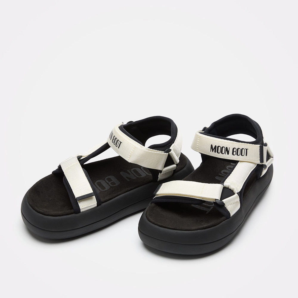 Moon Boot Super Sandal Black & White – Ženske sandale, fotografija 4