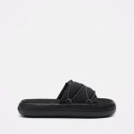 Moon Boot Icon Slide Black – Unisex papuče, fotografija 1