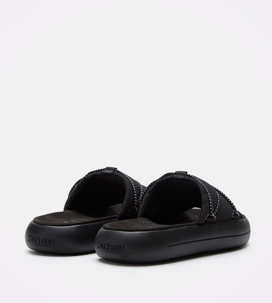 Moon Boot Icon Slide Black – Unisex papuče, fotografija 2