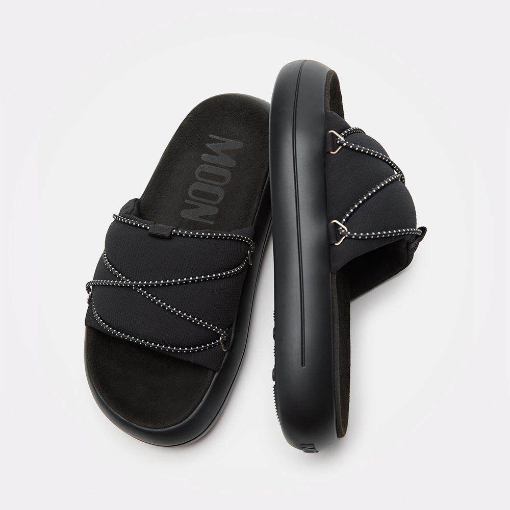 Moon Boot Icon Slide Black – Unisex papuče, fotografija 4