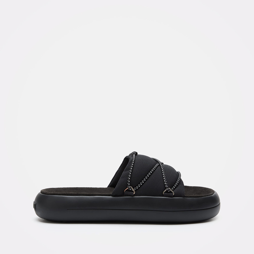 Moon Boot Icon Slide Black – Unisex papuče, fotografija 1