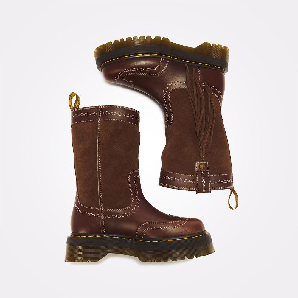 Dr. Martens Desert Rodeo Quad Mid Leather & Suede Boots – Ženske čizme, fotografija 4