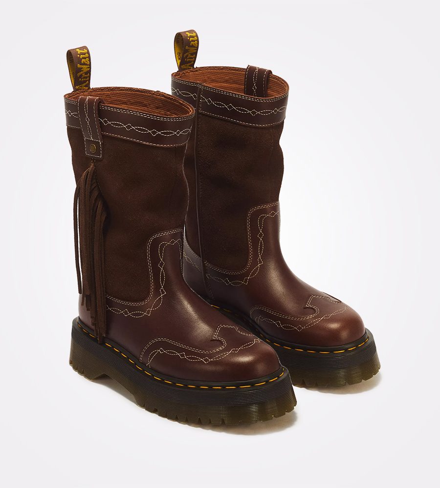 Dr. Martens Desert Rodeo Quad Mid Leather & Suede Boots – Ženske čizme, fotografija 2