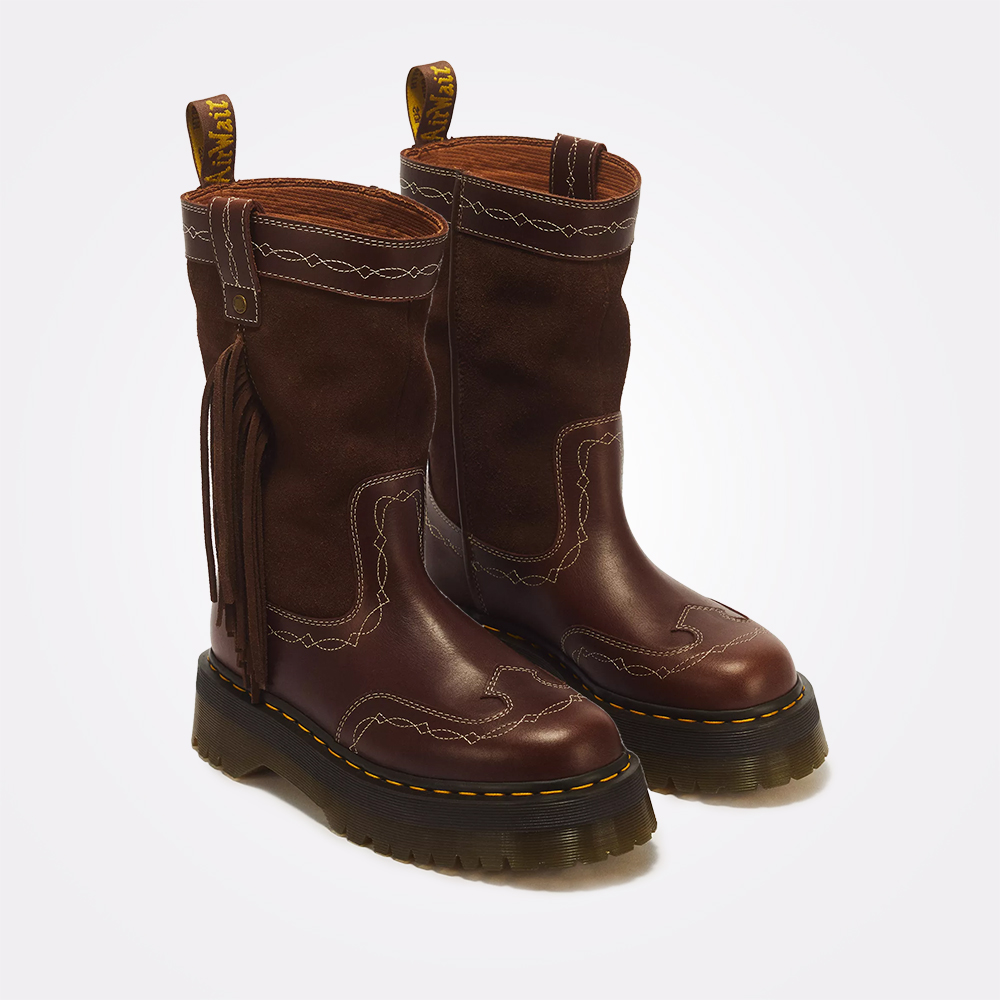 Dr. Martens Desert Rodeo Quad Mid Leather & Suede Boots – Ženske čizme, fotografija 2