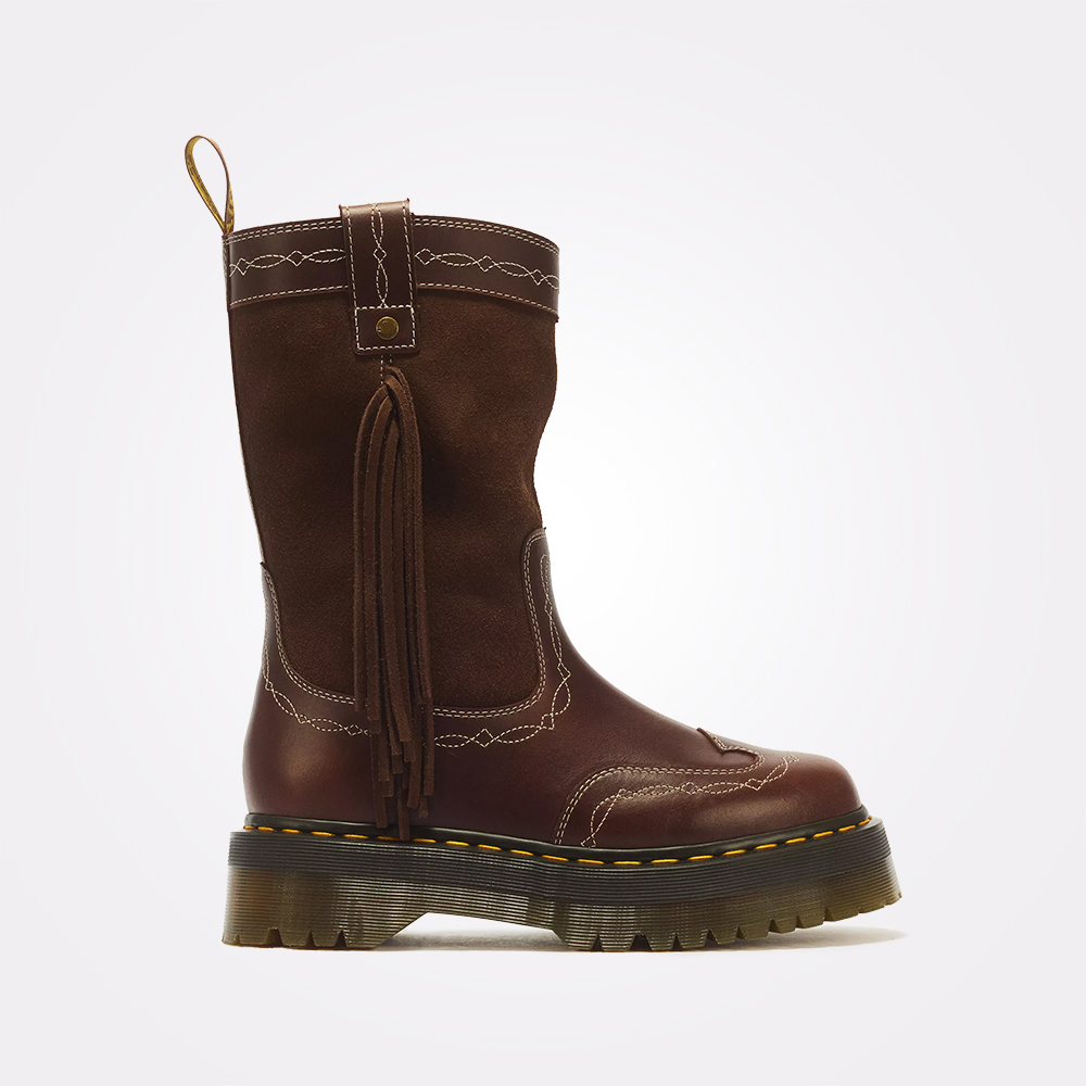 Dr. Martens Desert Rodeo Quad Mid Leather & Suede Boots – Ženske čizme, fotografija 1