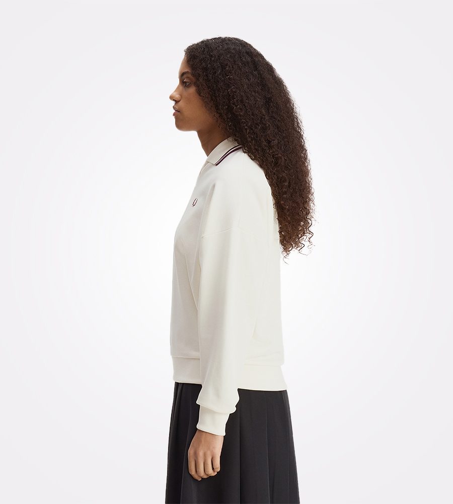 Fred Perry Tipped Open Collar Sweatshirt – Ženska polo majica, fotografija 2