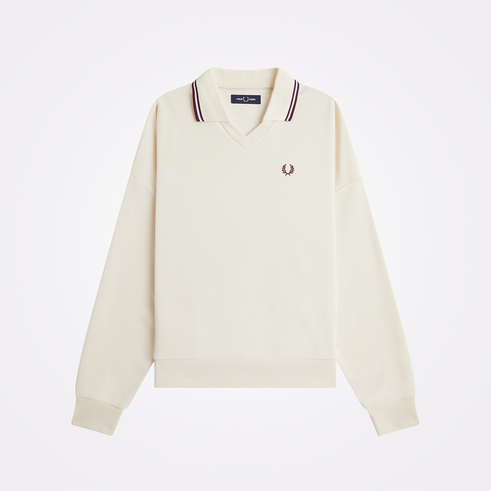 Fred Perry Tipped Open Collar Sweatshirt – Ženska polo majica, fotografija 5